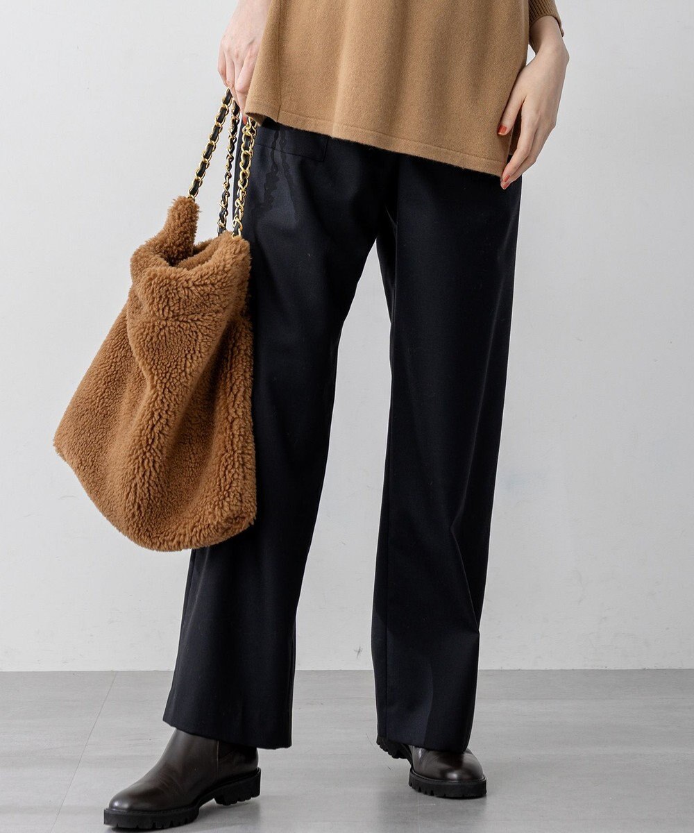 23区 L 【洗える】ナチュラルストレッチサキソニー ベイカー ドロスト パンツ 