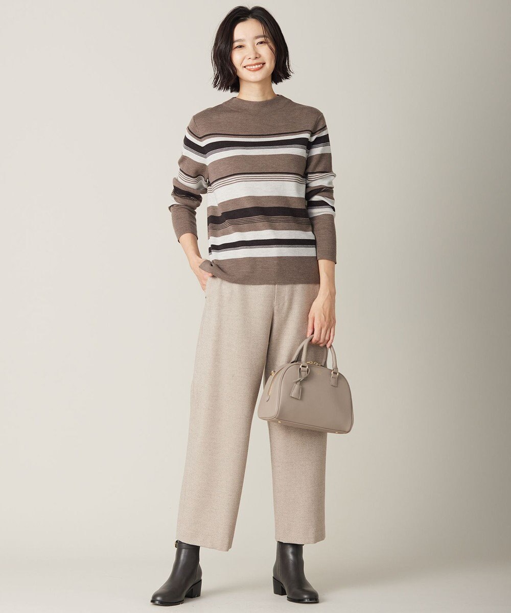 J.PRESS LADIES 【洗える】MULTI PITCH STRIPE ボーダー ニット 