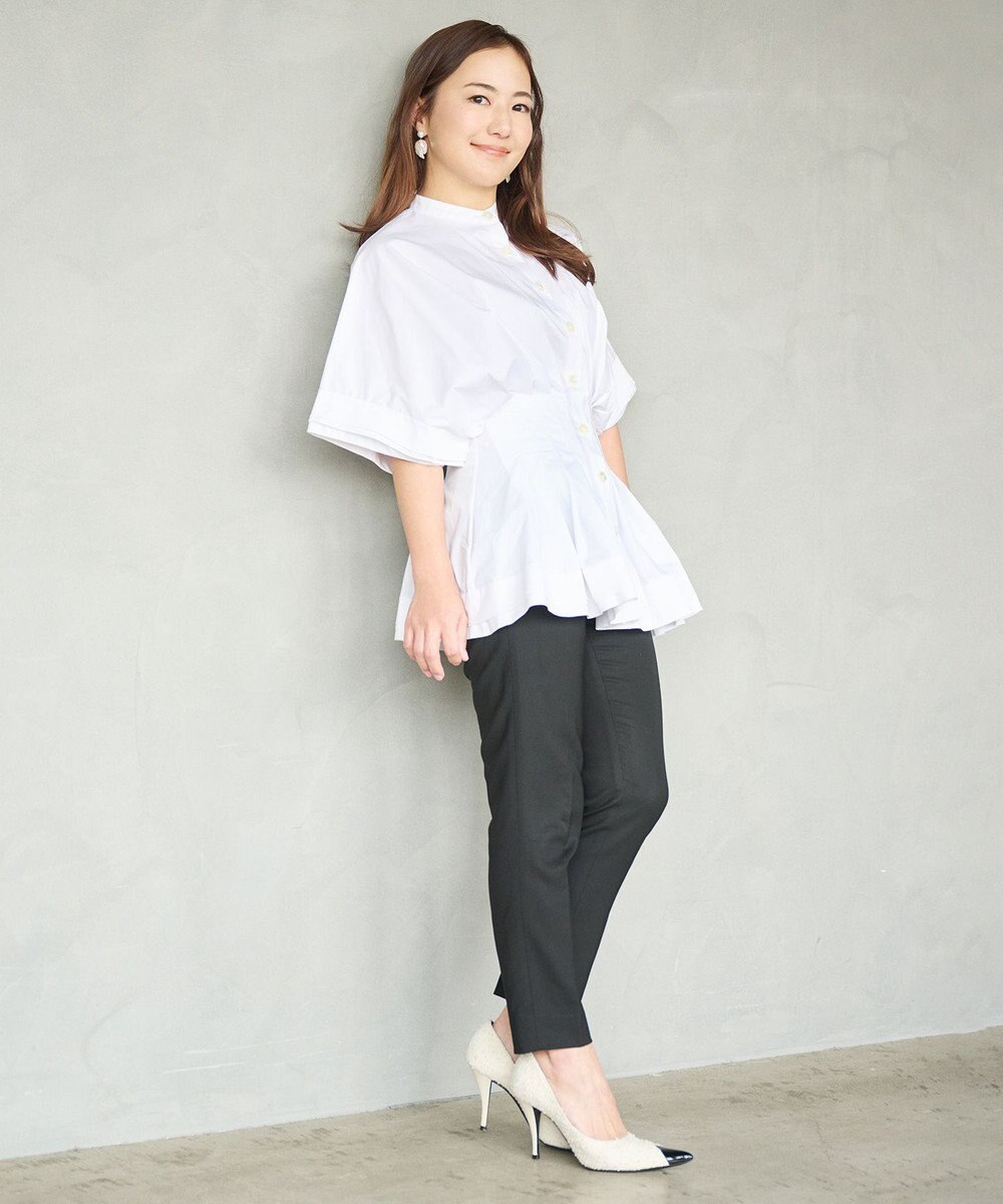 #Newans ナローウエストデザインブラウス 