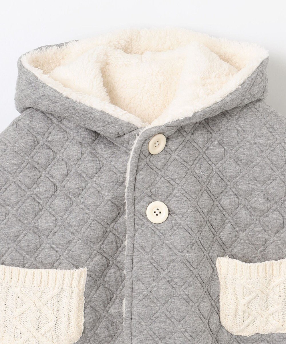 組曲 KIDS 【90㎝】くま耳 キルトマント 