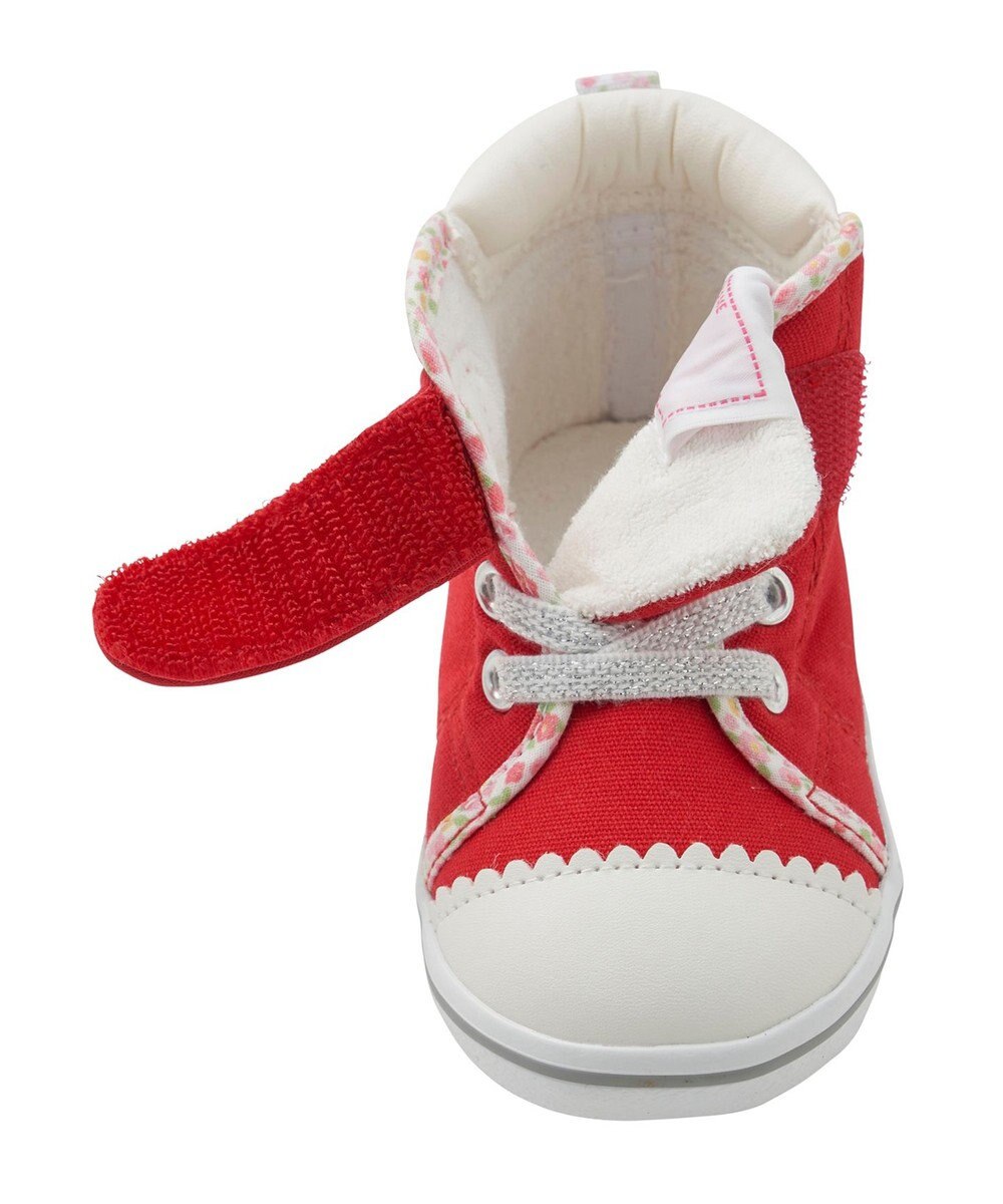 MIKI HOUSE HOT BISCUITS 【14-16cm】 小花柄 パイピング セカンドベビーシューズ 