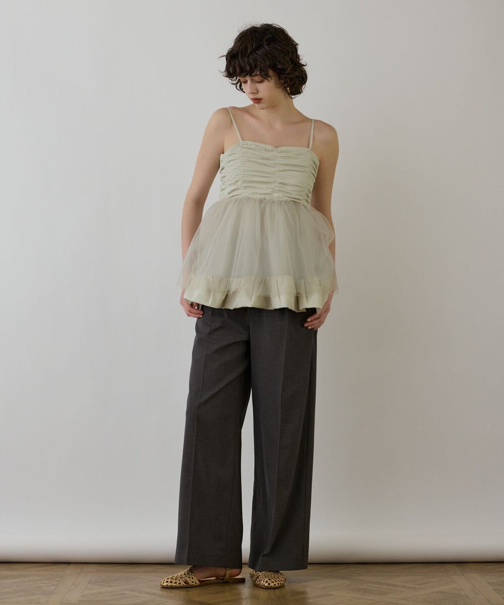 GRACE CONTINENTAL タフタチュールキャミ 