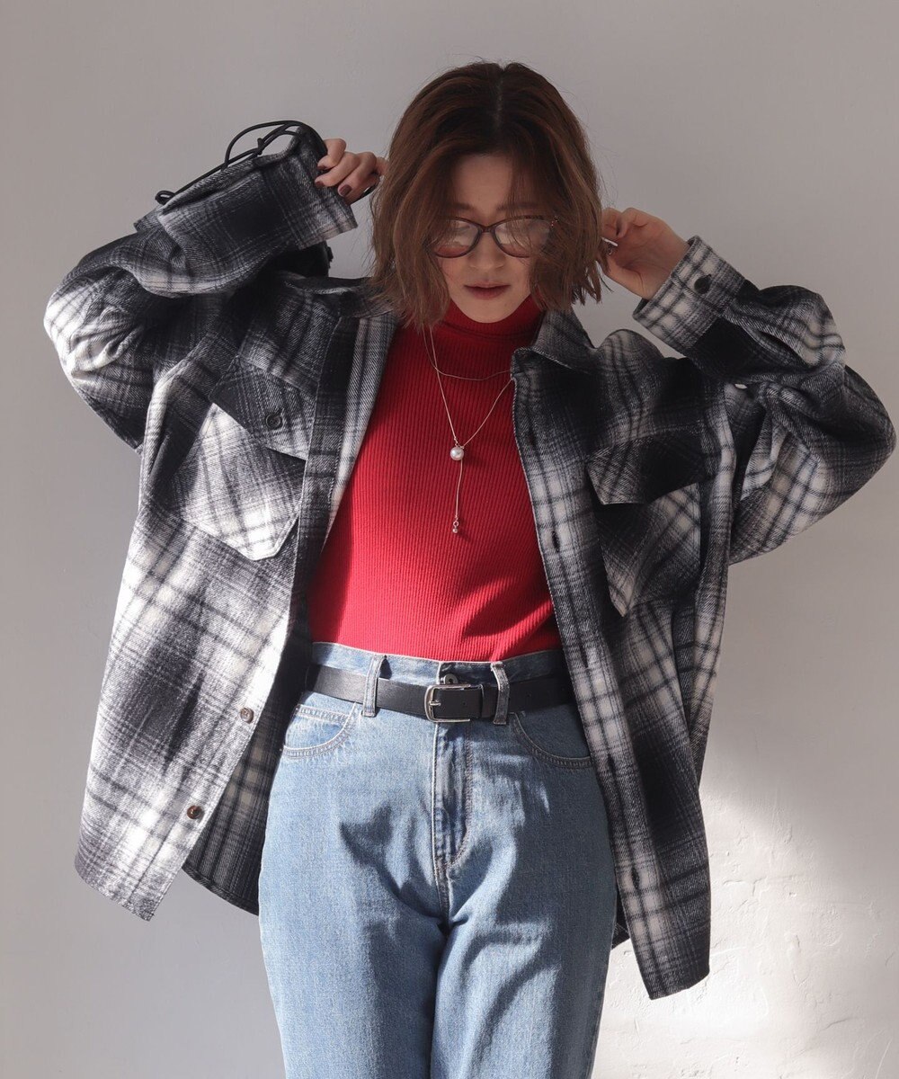 WEGO 【2025年秋冬新作/ユニセックス着用ITEM/SMLサイズ展開】ヘビーネルチェックシャツ（LS） 