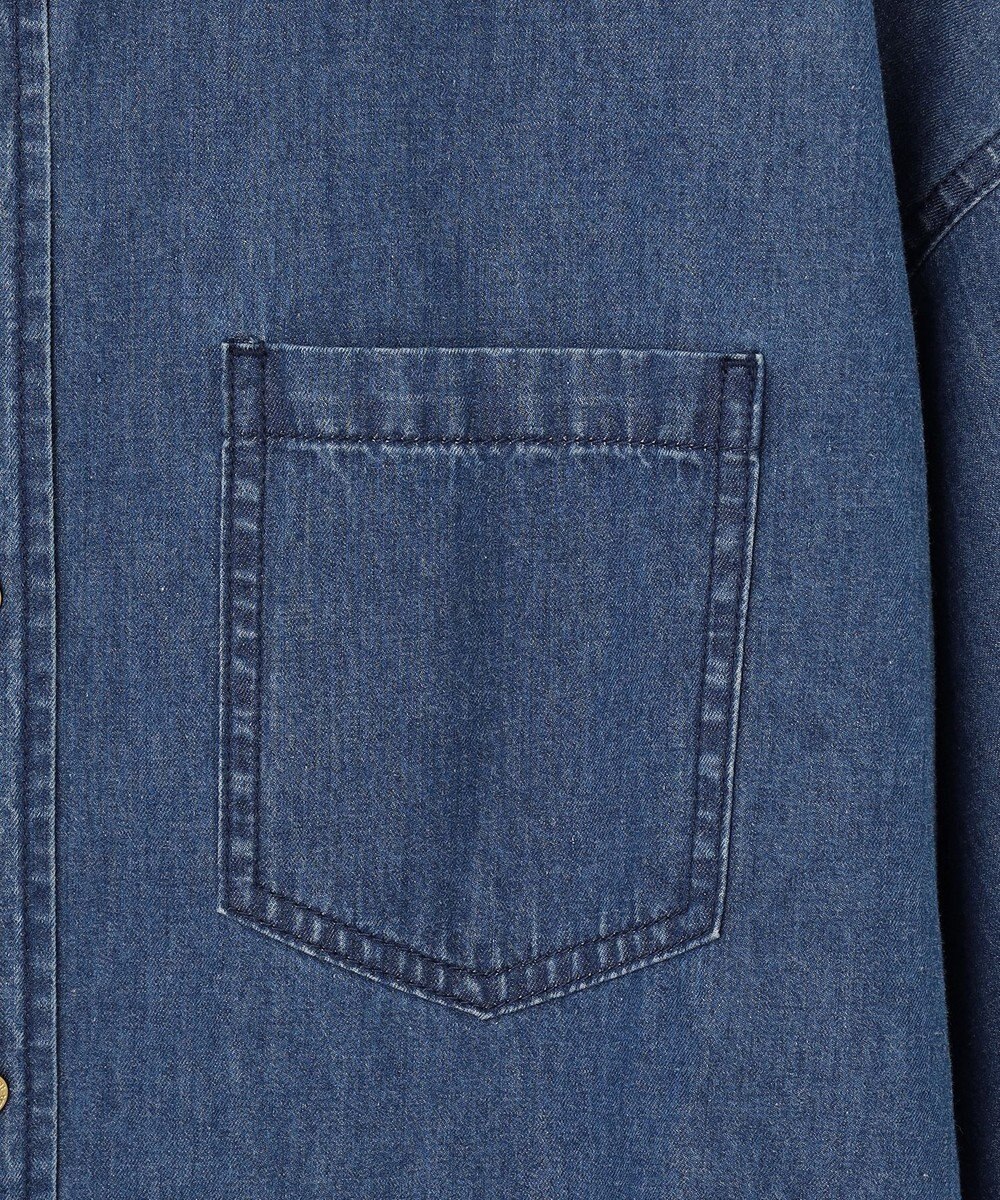 23区 L 【洗える】ライトダンガリー 2WAY シャツ 