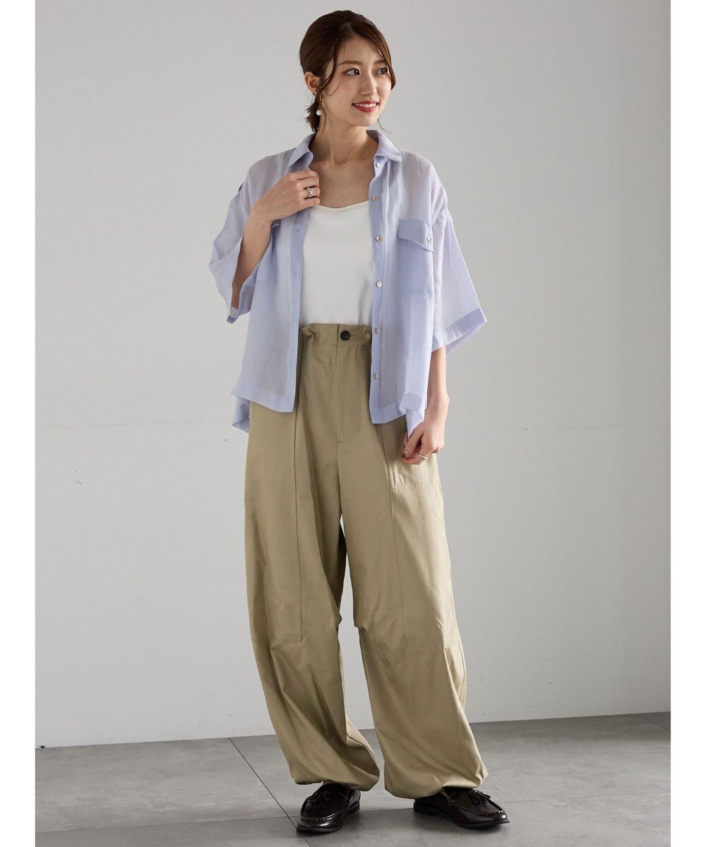 Te chichi シアー半袖Wポケットシャツ 