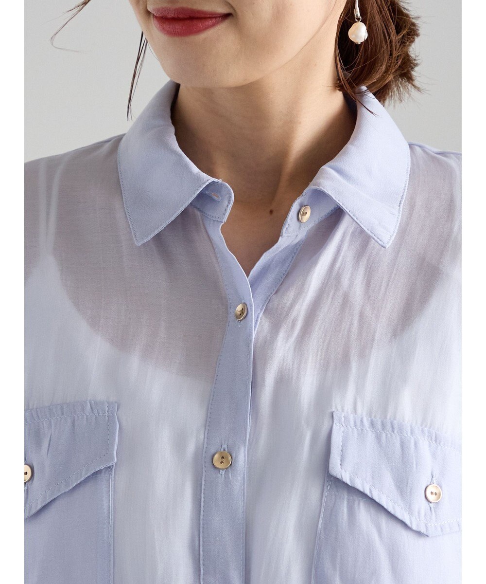 Te chichi シアー半袖Wポケットシャツ 