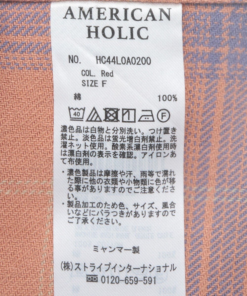 AMERICAN HOLIC スラブチェックＢＩＧシャツ 