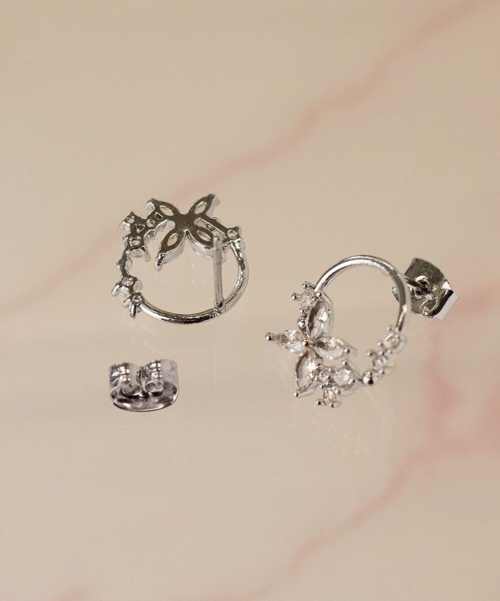 Tiaclasse 【金属アレルギー対応】バタフライサークルピアス 