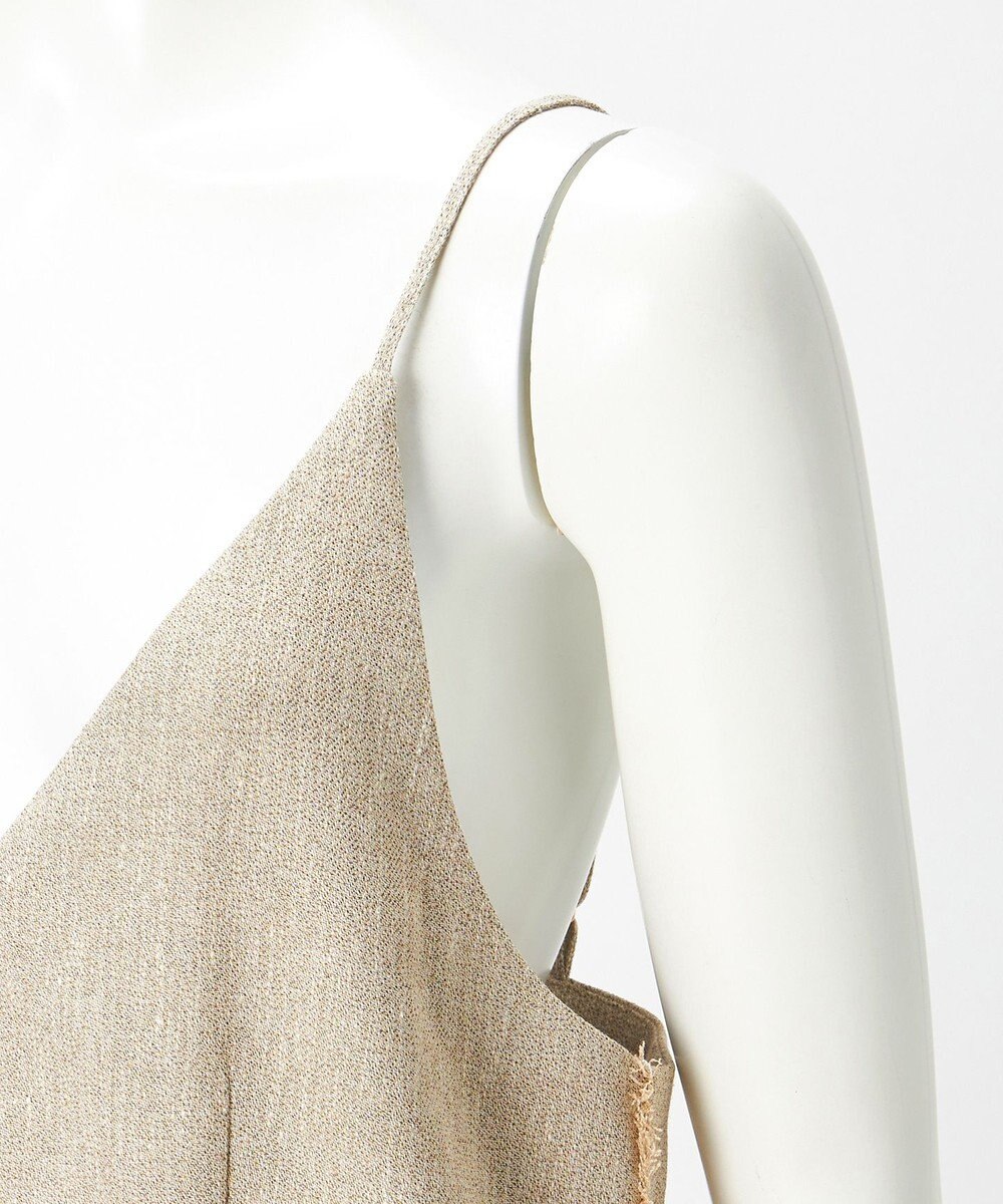 23区 【GOLD LABEL】リネンツイル サイドフリンジ オールインワン 