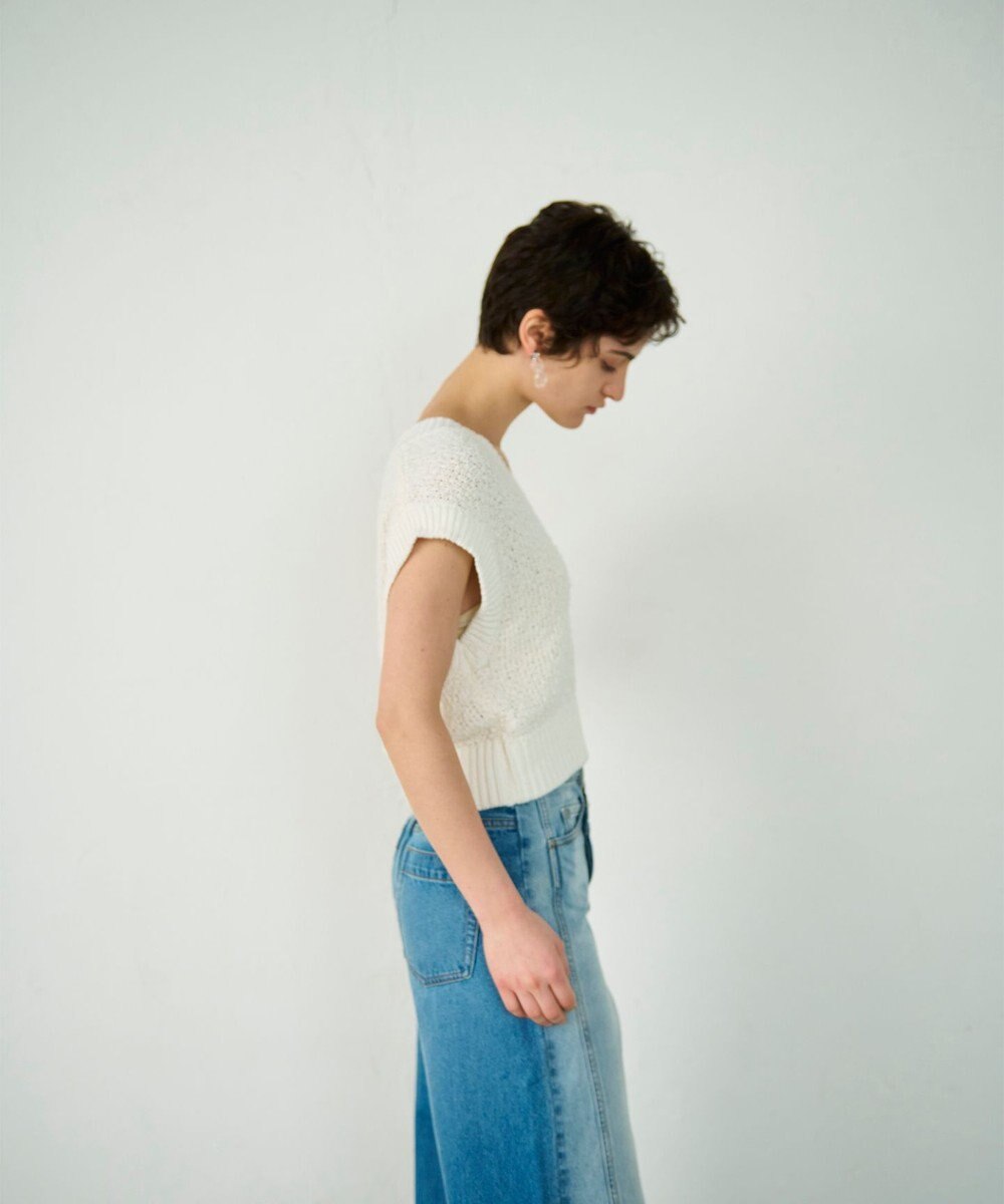 GRACE CONTINENTAL カノコショートニットトップ 