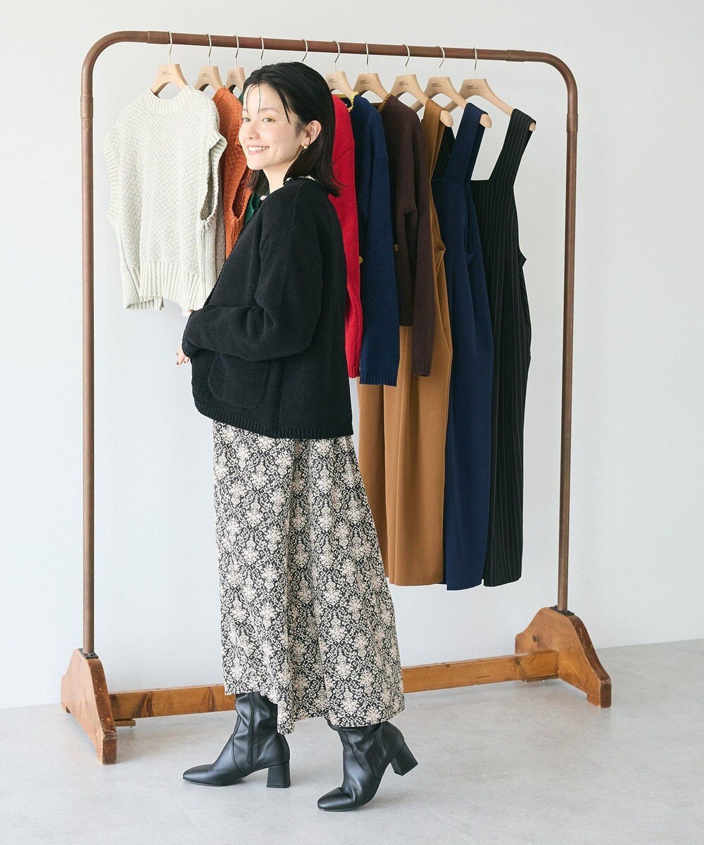 CRAFT STANDARD BOUTIQUE キナリノコラボ/洗える配色モールニットカーディガン/24AW 