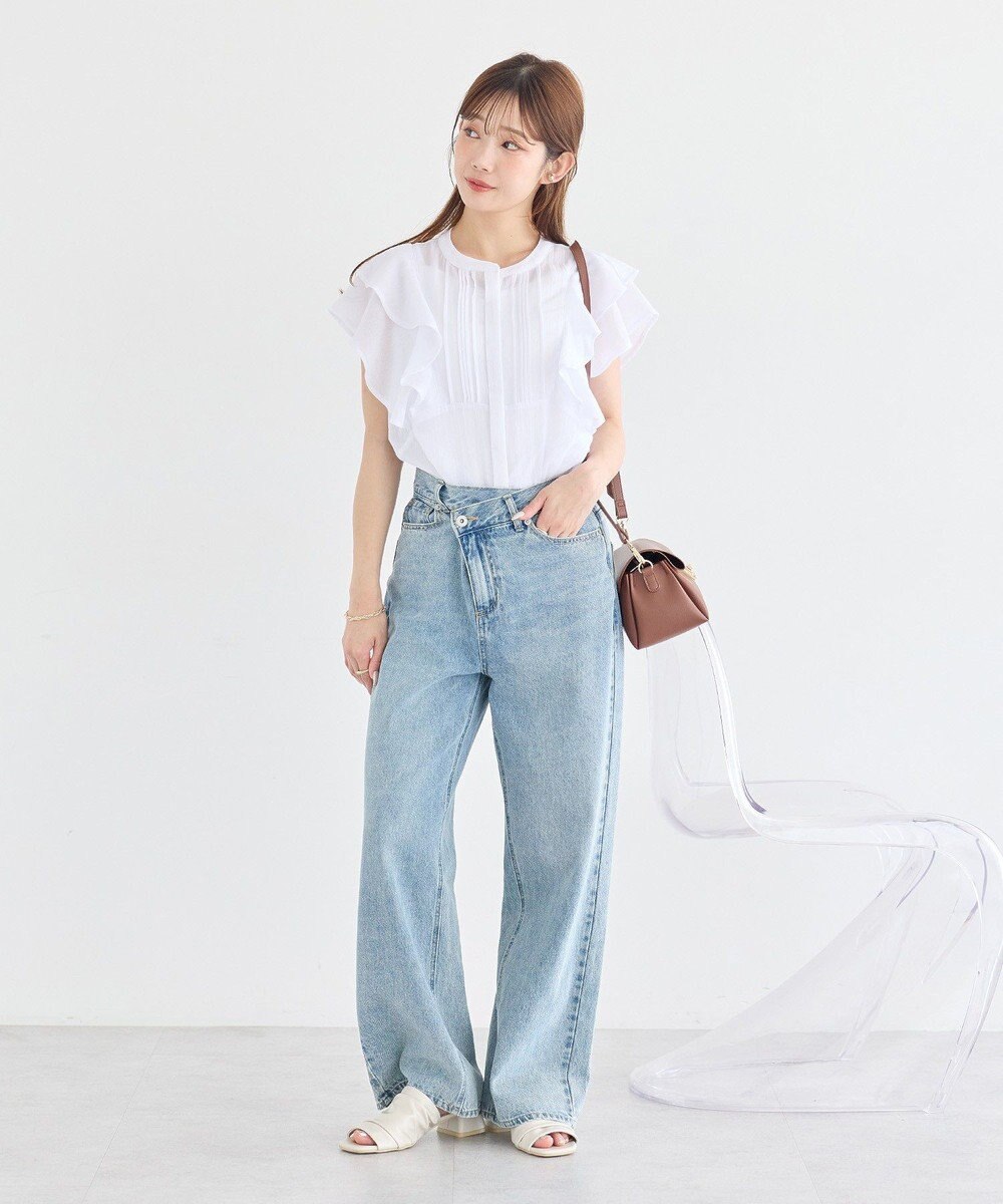 earth music&ecology ラッフルブラウス 