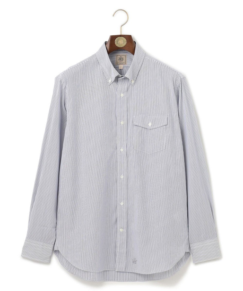 J.PRESS MEN ポプリンマルチストライプ ボタンダウンシャツ 