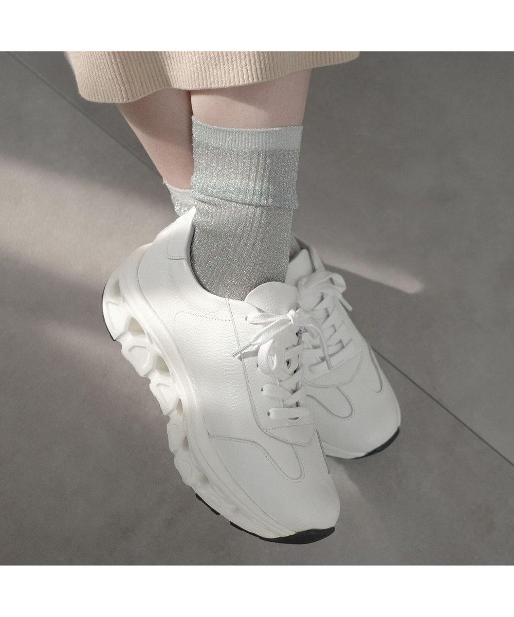 Pointer 日本製 本革 穴開きソールスニーカー 