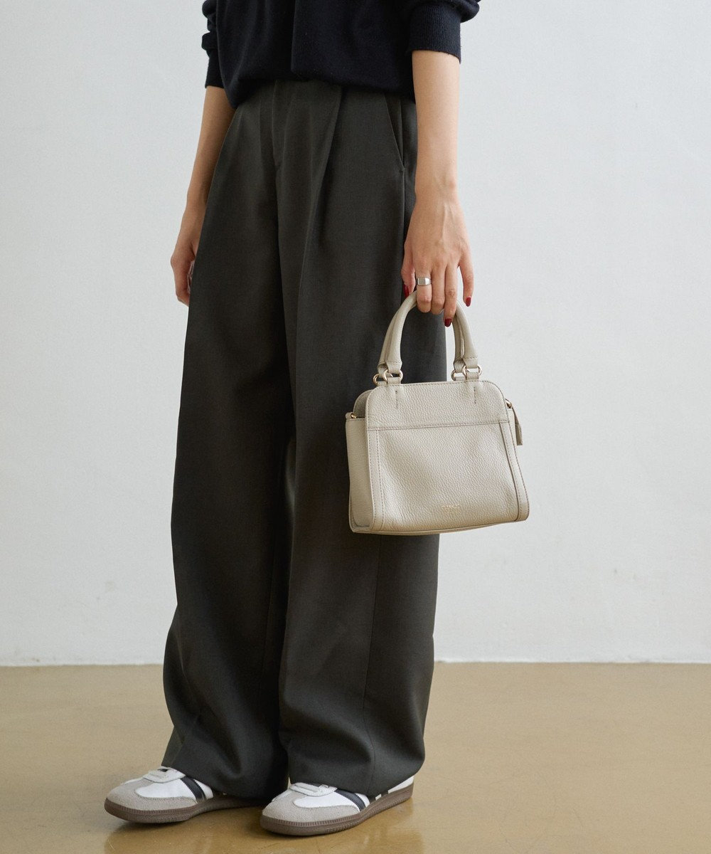 2wayロンパセット　即購入OK Morandi】 2Way レザーボストンバッグ S （CE-1358）