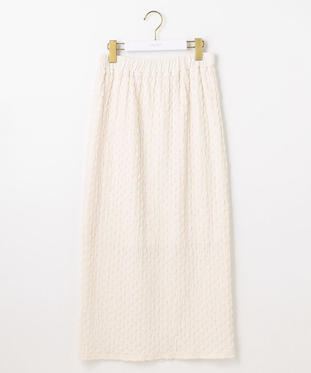 ANY SIS 【洗える】カットジャカードナロー スカート 