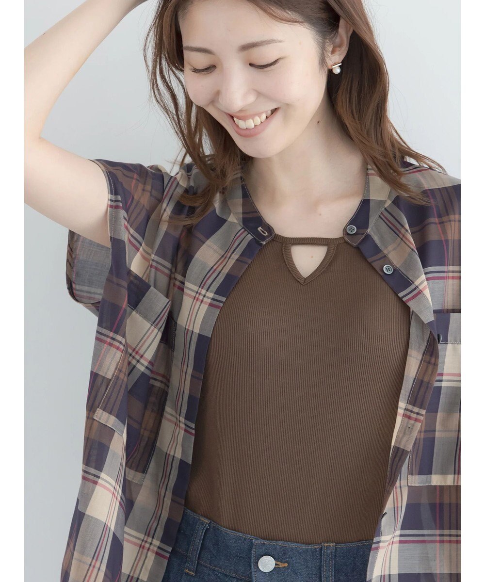Te chichi 【接触冷感】前後2WAYデザインネックタンクトップ 