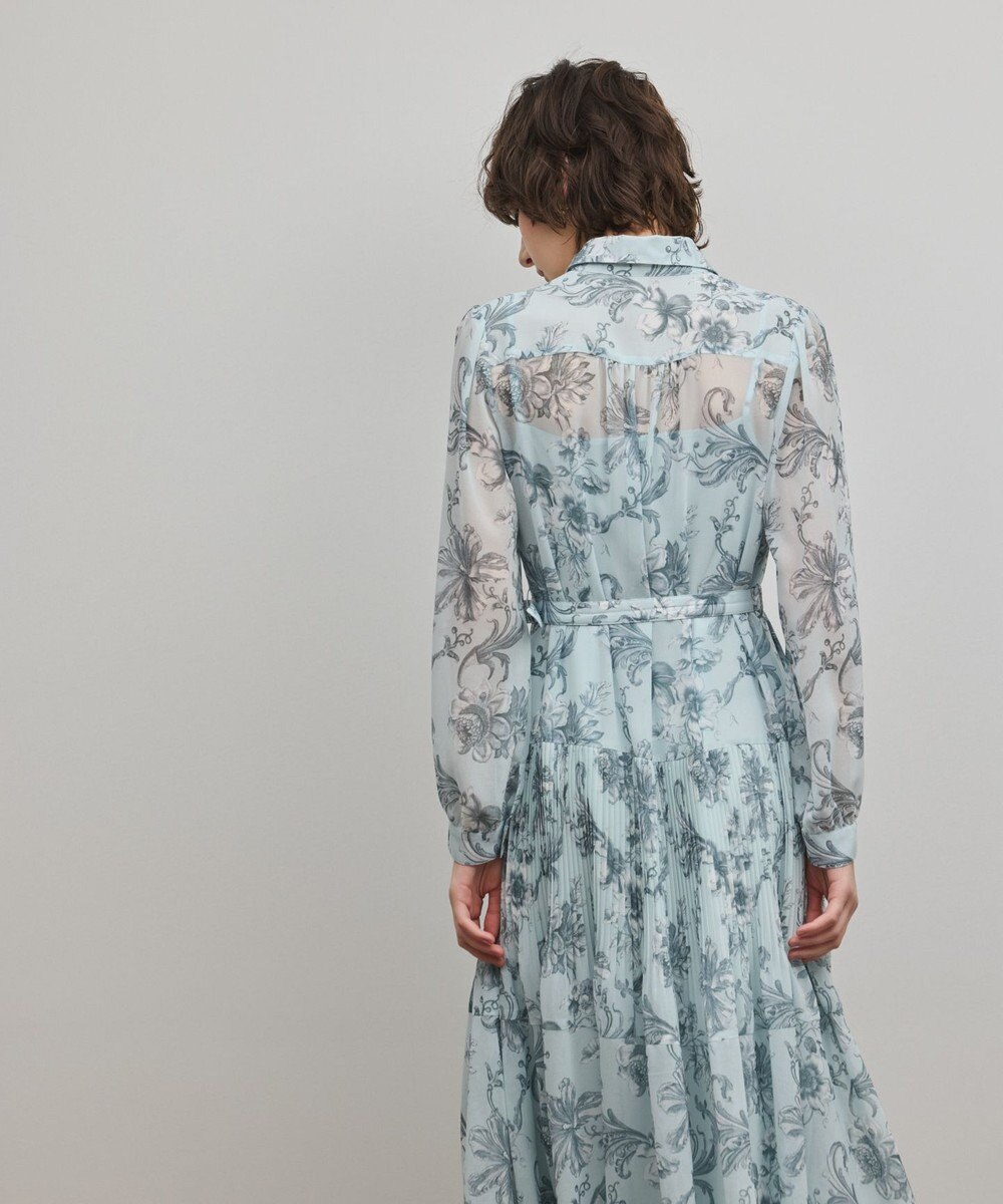 GRACE CONTINENTAL フラワープリントプリーツワンピース 