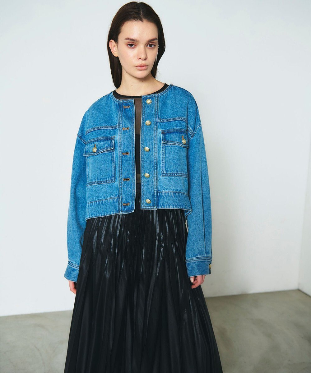 GRACE CONTINENTAL メタル釦デニムジャケット 