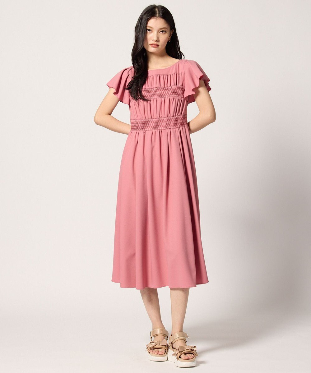 TOCCA 【洗える・接触冷感・UVカット・消臭】SMOCKING EMBROIDERY ドレス 