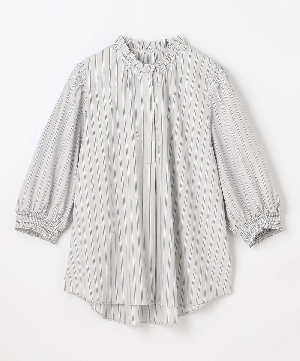 ANY L 【接触冷感/UVカット/抗菌防臭/速乾】エニイファンクション シャーリングブラウス 