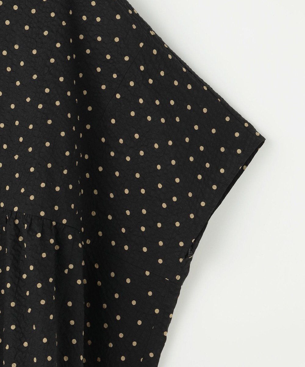 自由区 L 【17号サイズまで展開・WEB限定】コットンサッカープリント ブラウス 