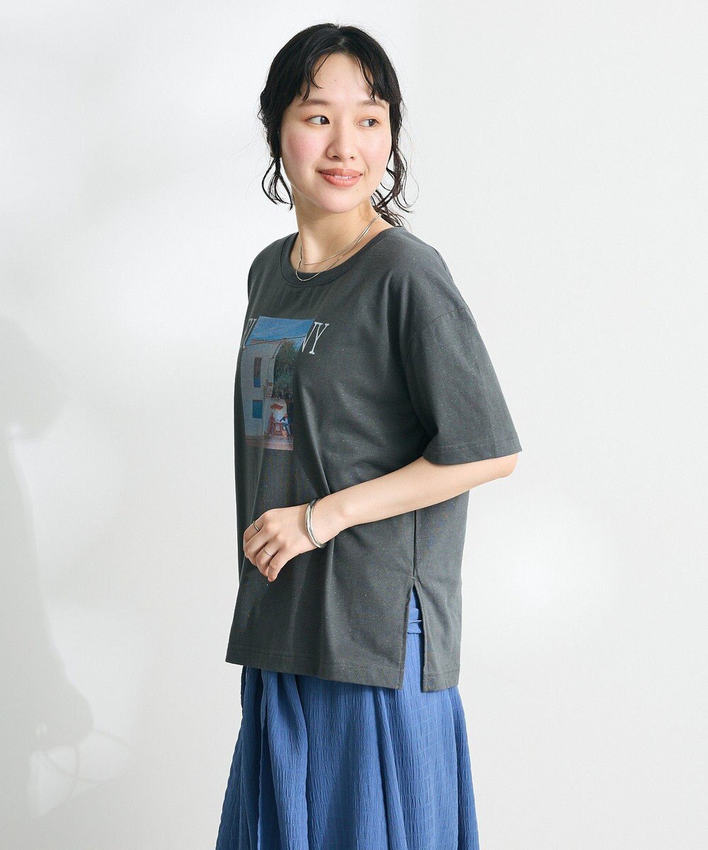 CRAFT STANDARD BOUTIQUE ラメ天竺フォトプリントTEE 