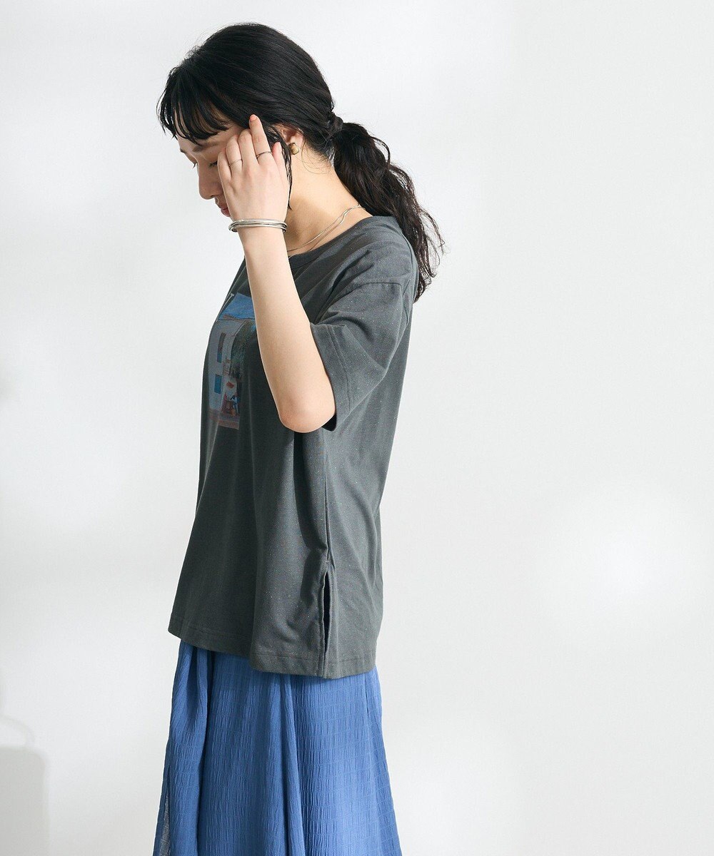 CRAFT STANDARD BOUTIQUE ラメ天竺フォトプリントTEE 