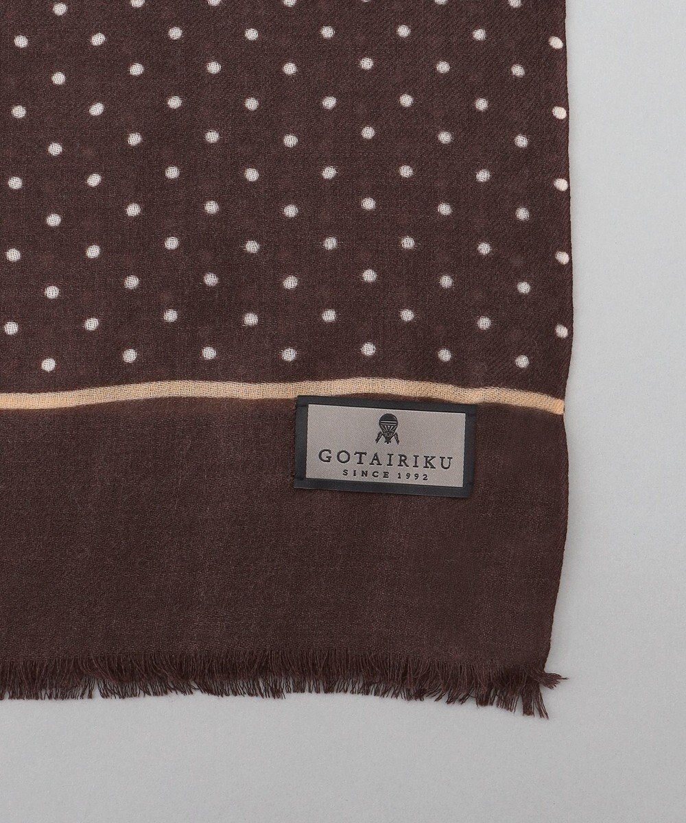GOTAIRIKU 【WOOL100％】大判ドットットプリントストール 