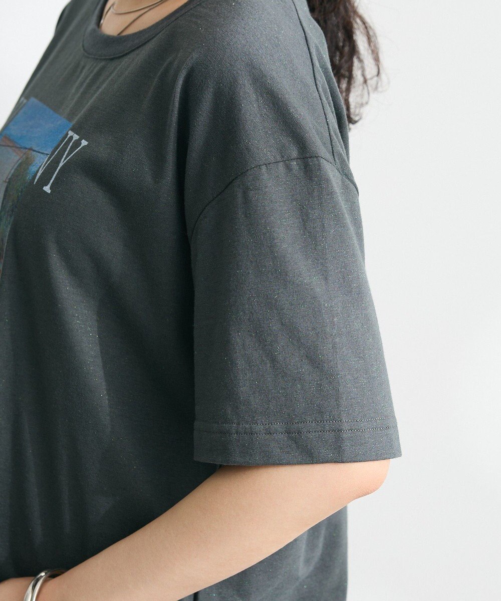 CRAFT STANDARD BOUTIQUE ラメ天竺フォトプリントTEE 