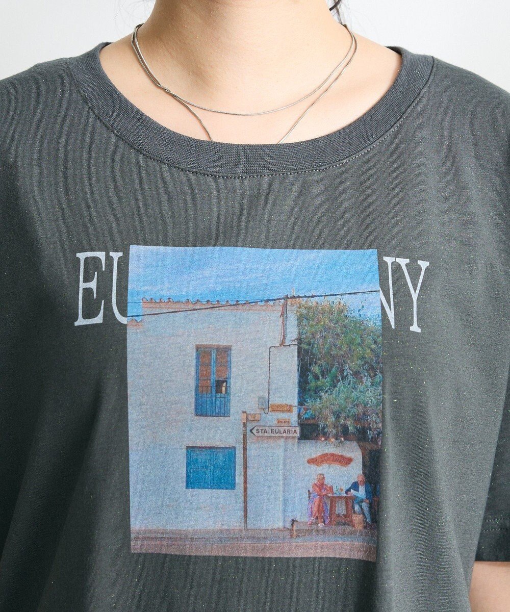 CRAFT STANDARD BOUTIQUE ラメ天竺フォトプリントTEE 