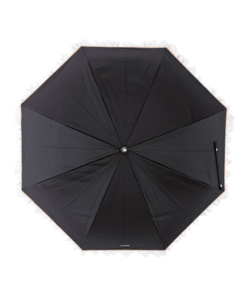 MOONBAT estaa 晴雨兼用 長傘 バイカラーフリル 日傘 遮光 遮熱 UV 