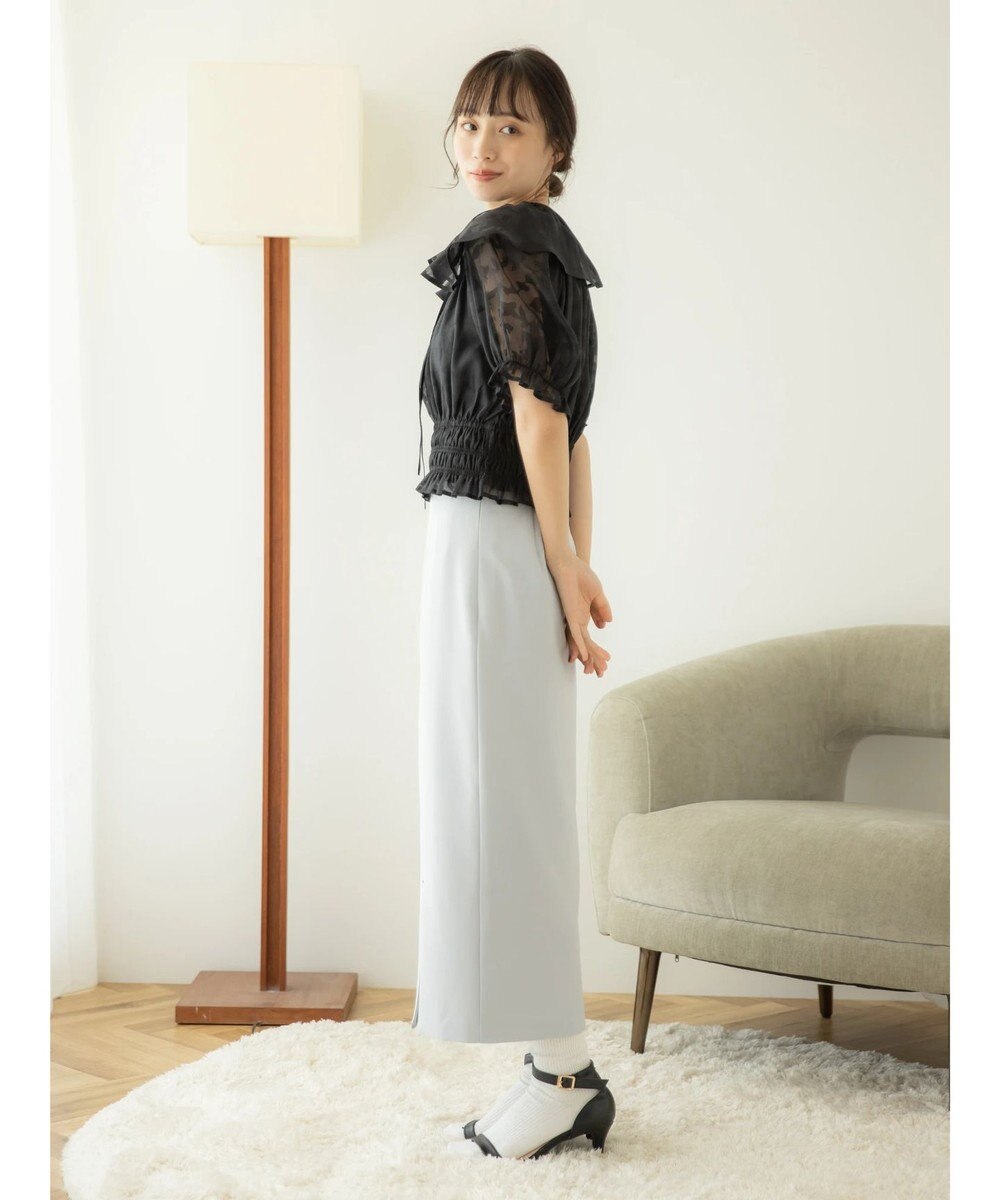 earth music&ecology 衿付きフラワーブラウス 