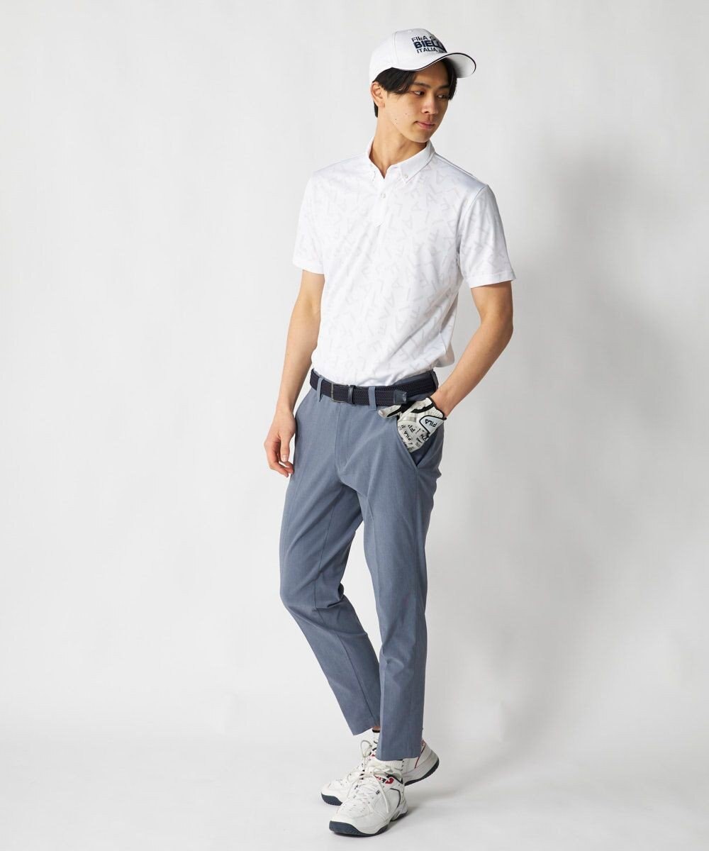 FILA GOLF／marie claire 【FILA GOLF】メッシュ加工ロゴ半袖ポロシャツ 