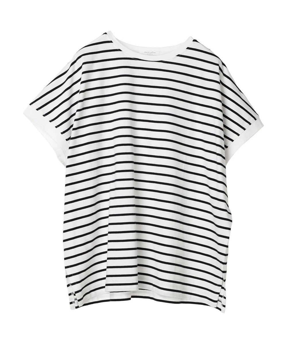 Green Parks インド綿 フレンチスリーブ前後差カットプルオーバー 