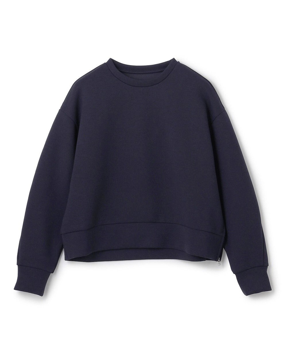 UNFILO L 【WEB限定】BEAUTY FORM JERSEY サイドZIP クロップドプルオーバー 