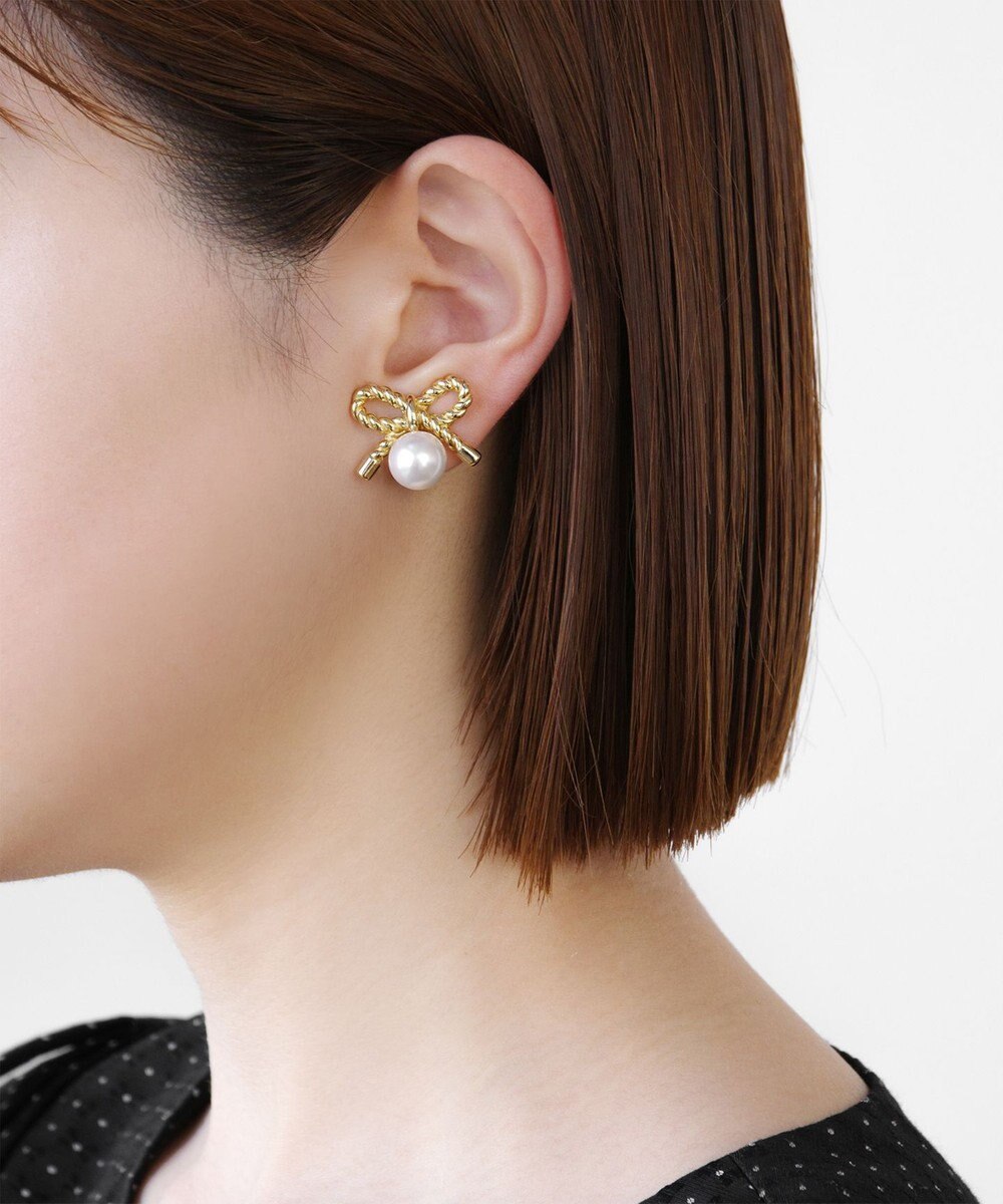 TOCCA PROMISE PEARL RIBBON EARRINGS イヤリング 