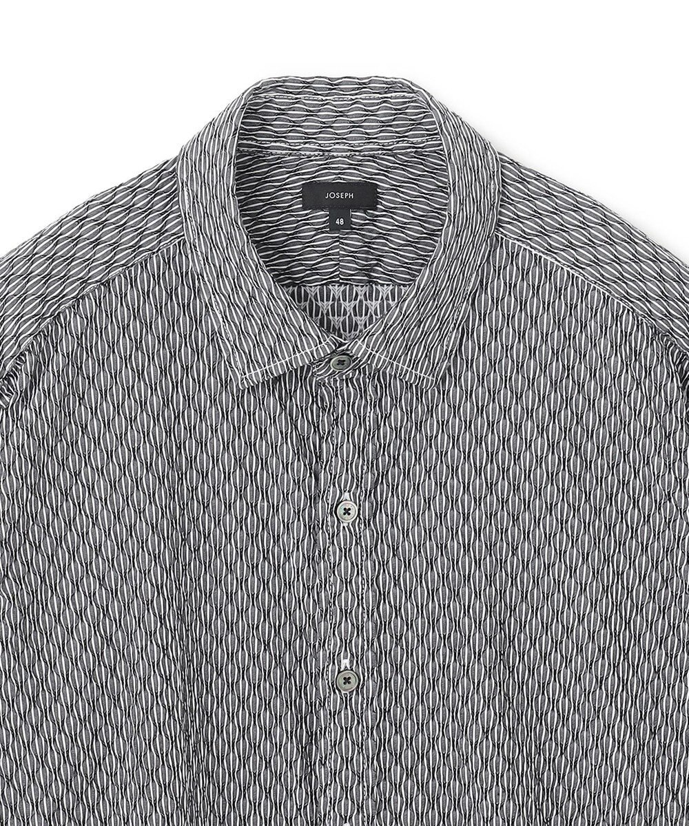 JOSEPH HOMME トライジャガード ストライプ ストレッチ レギュラーカラーシャツ 