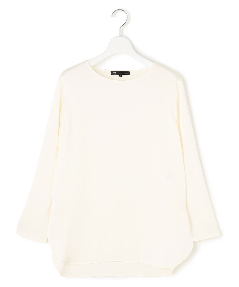 23区 L 【洗える】サテン ロングスリーブ Tシャツ 