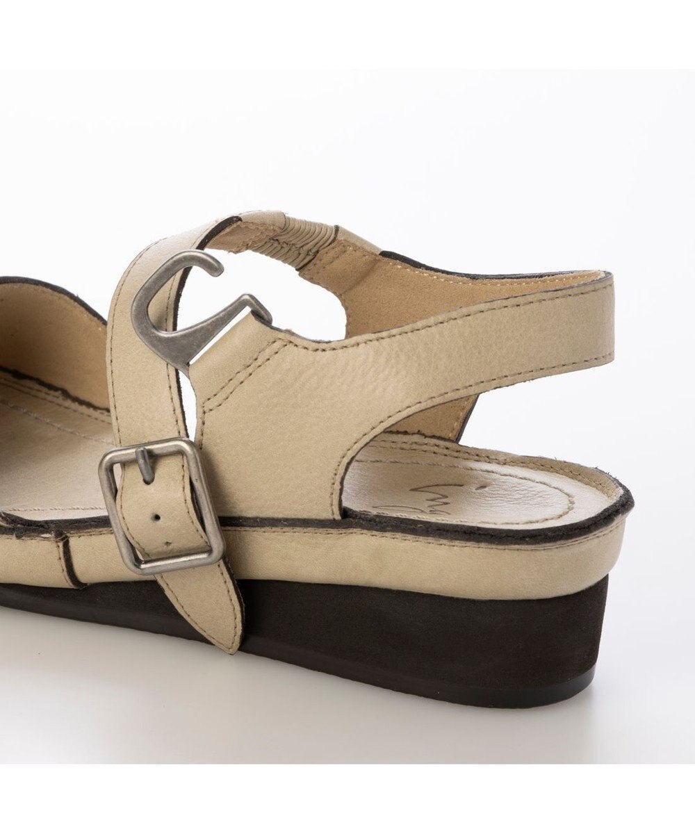 ing <ing>【WEB限定】ウエッジヒールレザーサンダル 