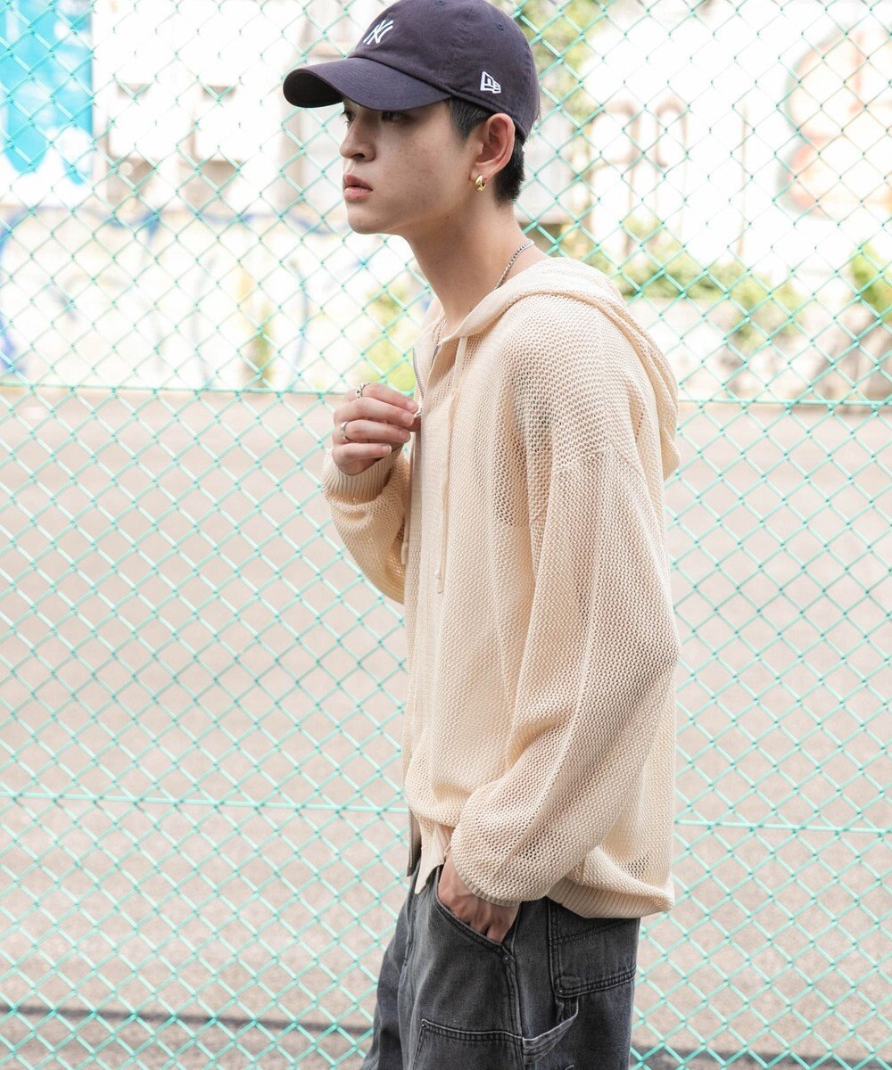 WEGO 【ユニセックス着用ITEM】メッシュニットZIPパーカー 