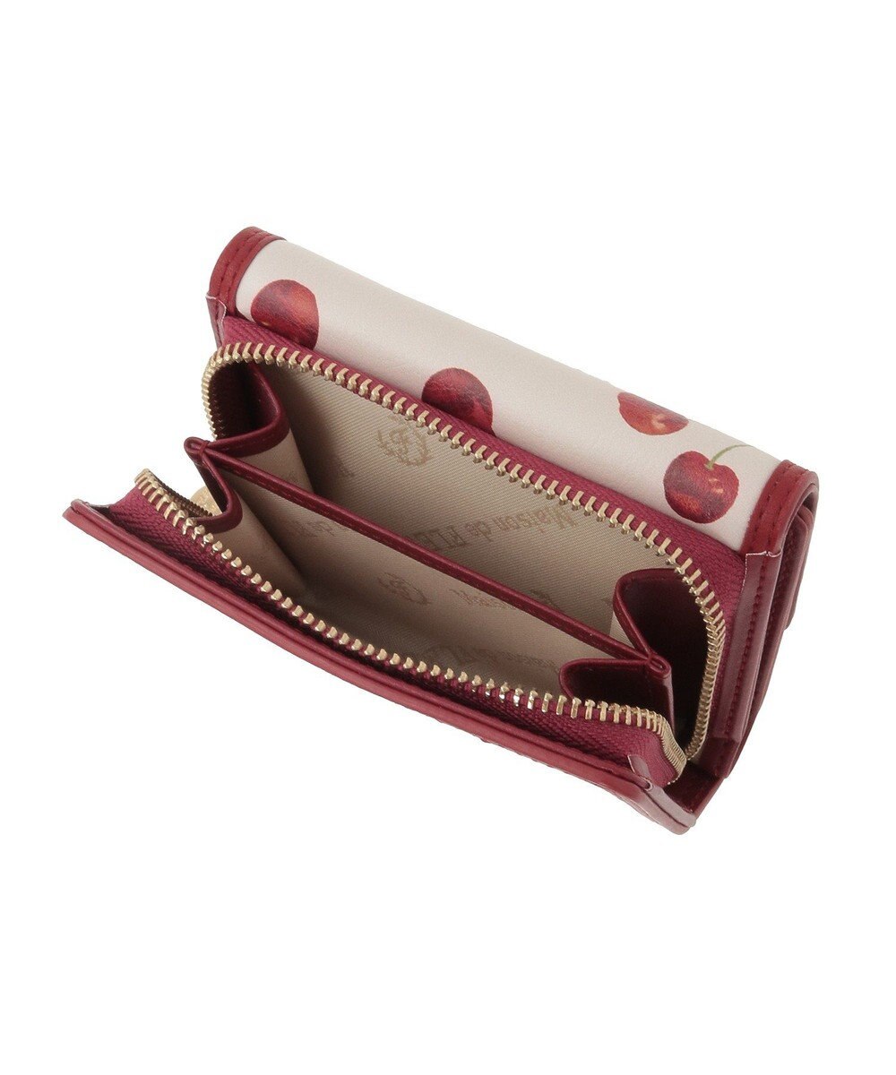Maison de FLEUR チェリー柄ウォレット 