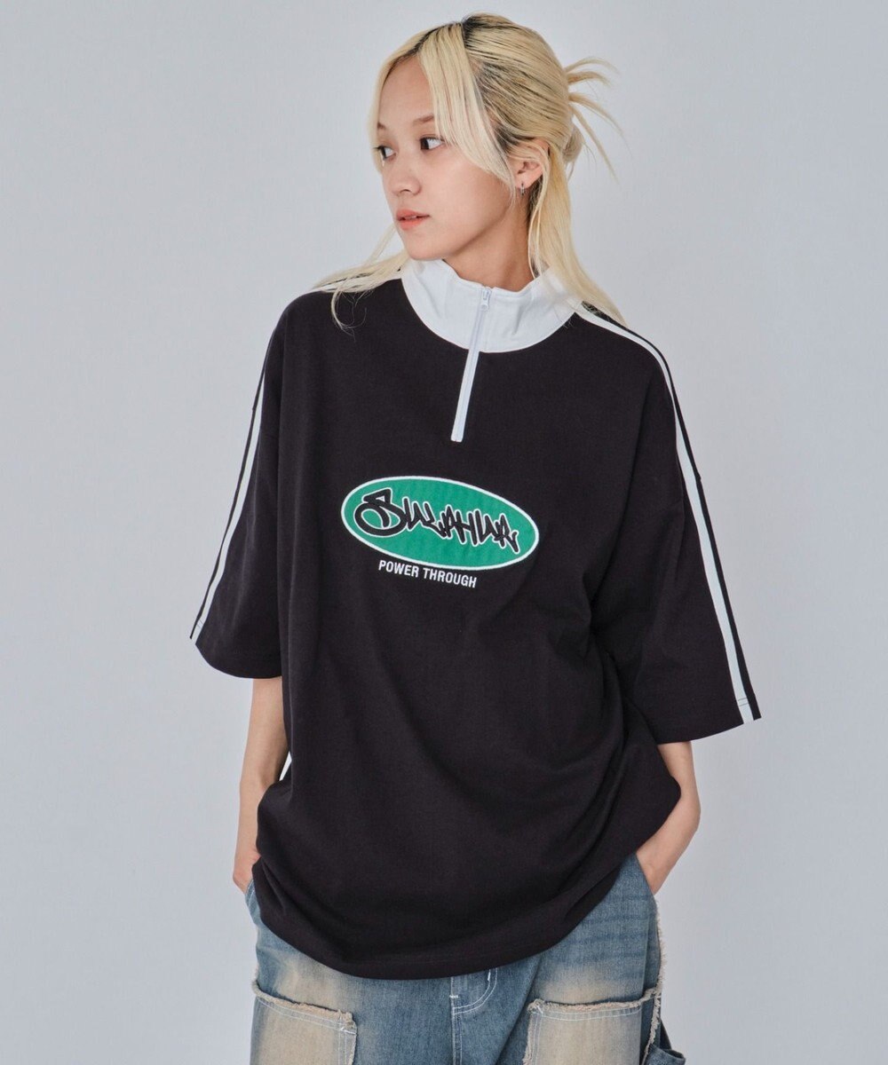 WEGO 【ユニセックス着用ITEM/MLサイズ展開】ヘビーウェイトハーフジップT（SS） 