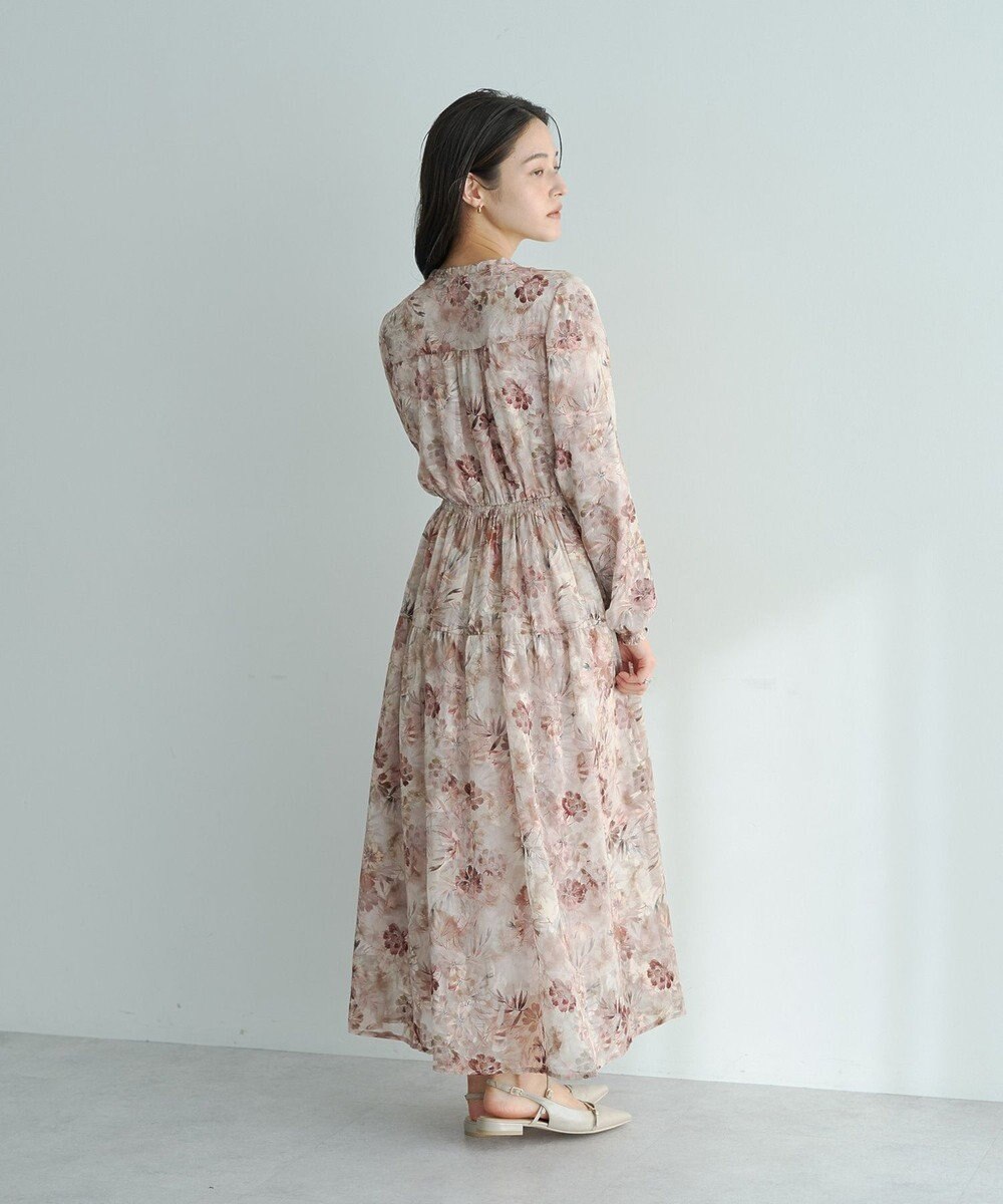 YECCA VECCA ぼかしフラワー柄ワンピース 