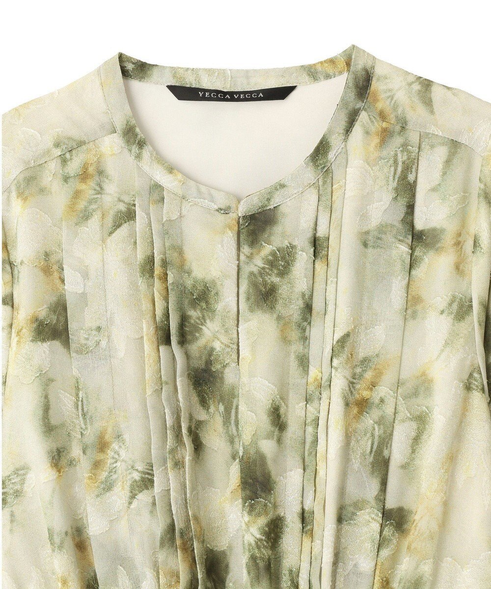 YECCA VECCA ぼかしフラワー柄ワンピース 