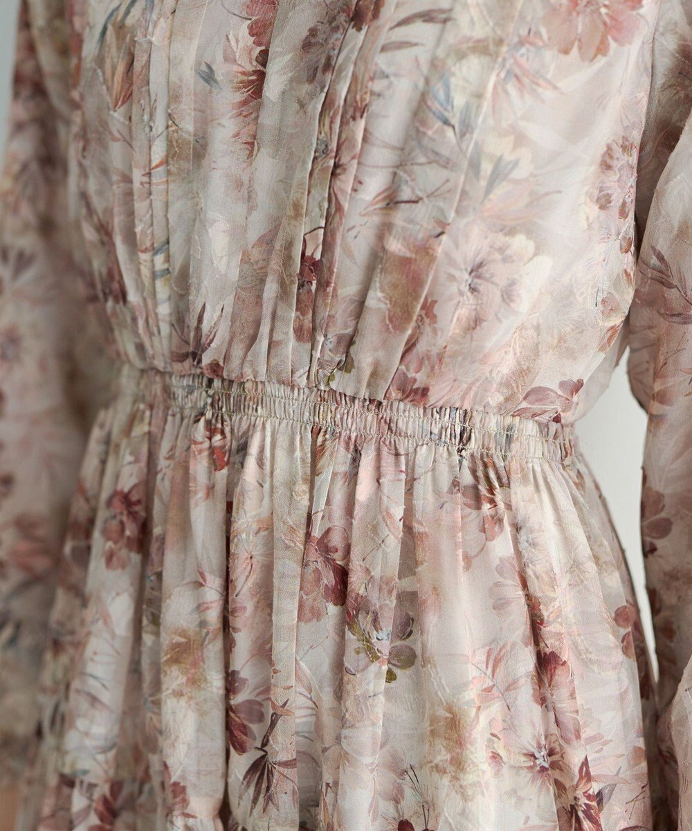 YECCA VECCA ぼかしフラワー柄ワンピース 