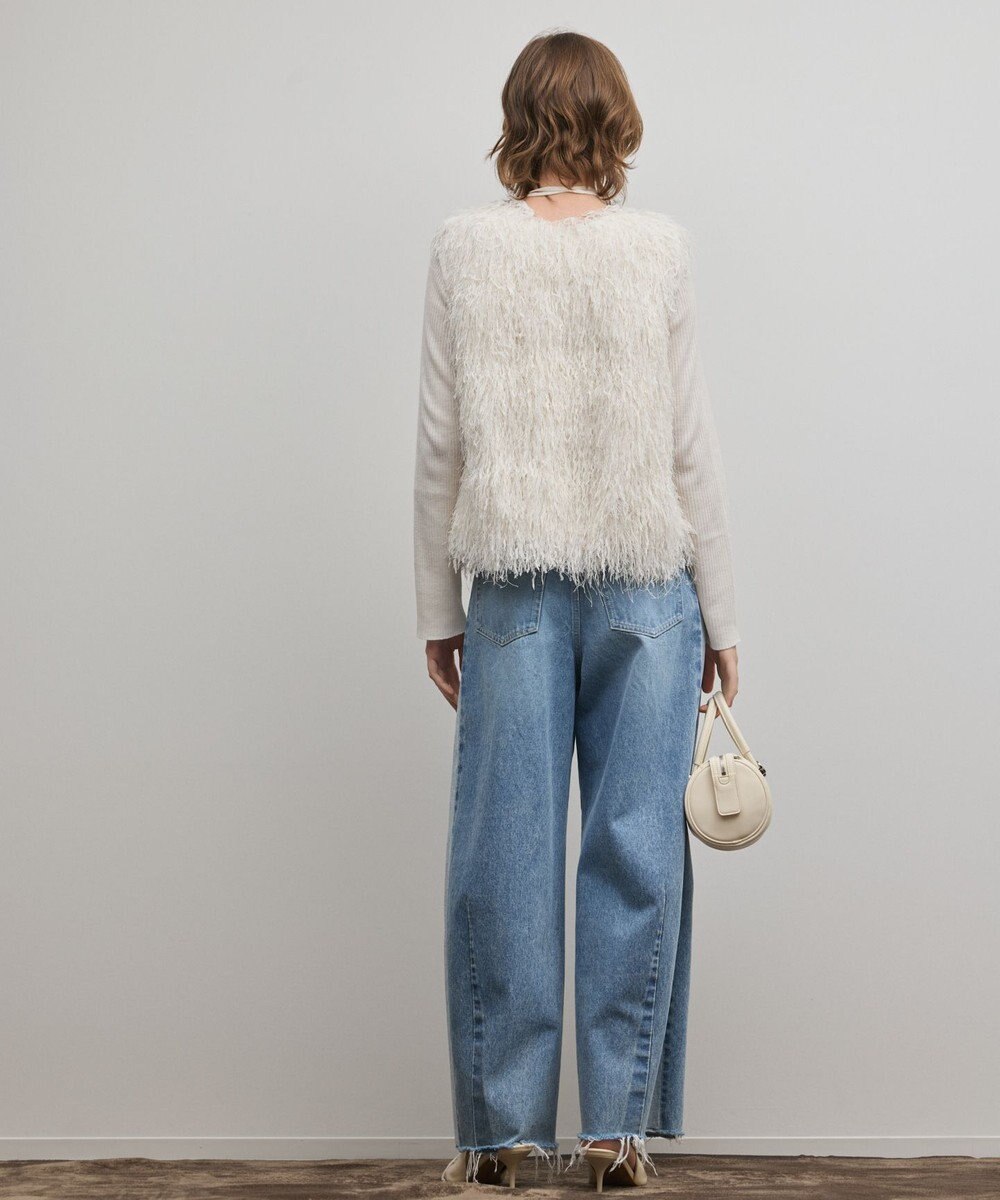 GRACE CONTINENTAL サイドラインデニムパンツ 