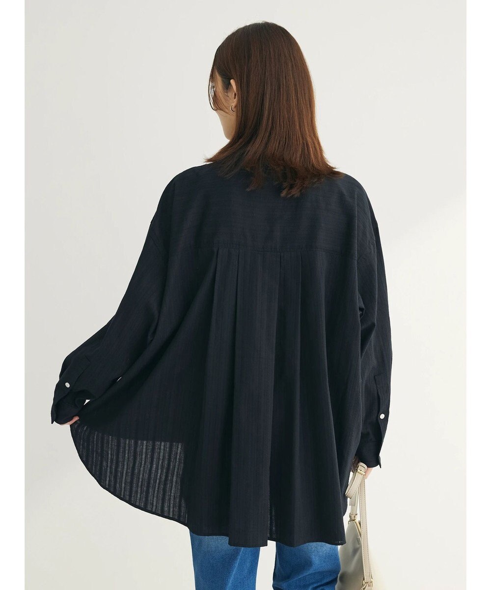 Green Parks カラミバンドカラーシャツ 