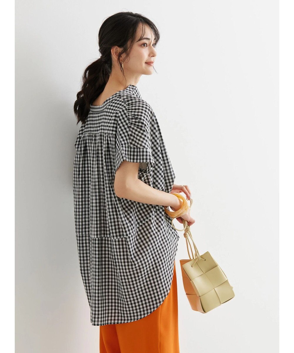 AMERICAN HOLIC フレンチスリーブバック切替シャツ 