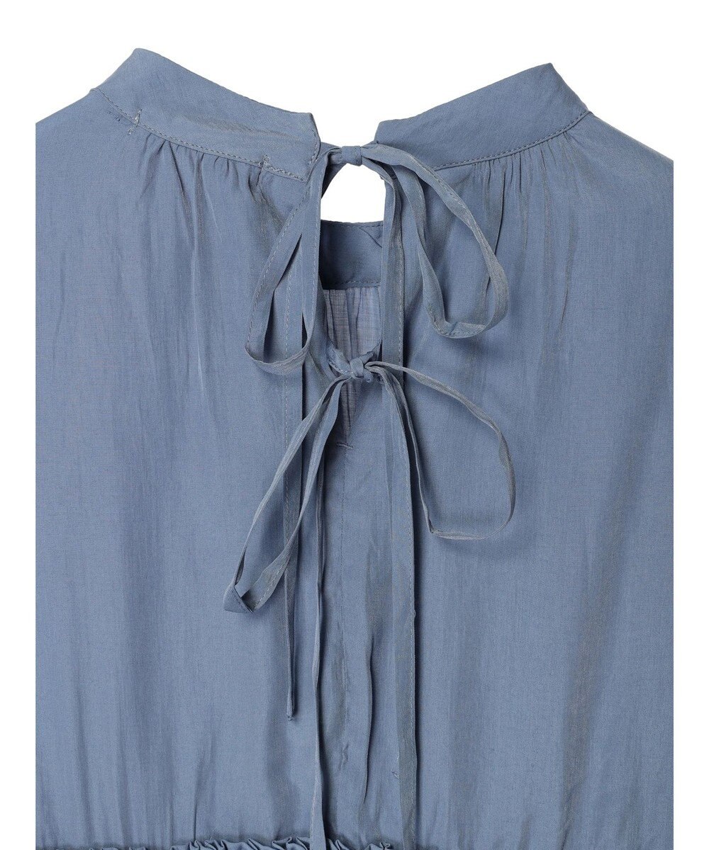 CRAFT STANDARD BOUTIQUE 後リボン切替ギャザーチュニックブラウス 